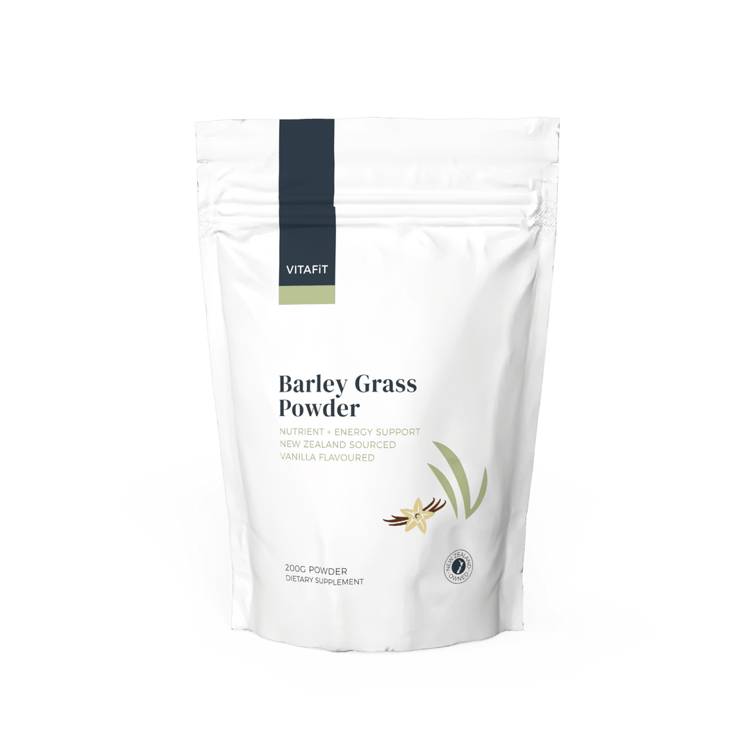 Vitafit Barley Grass Vanilla Flavour Powder 200g (NZ Grown) - HealthyMe