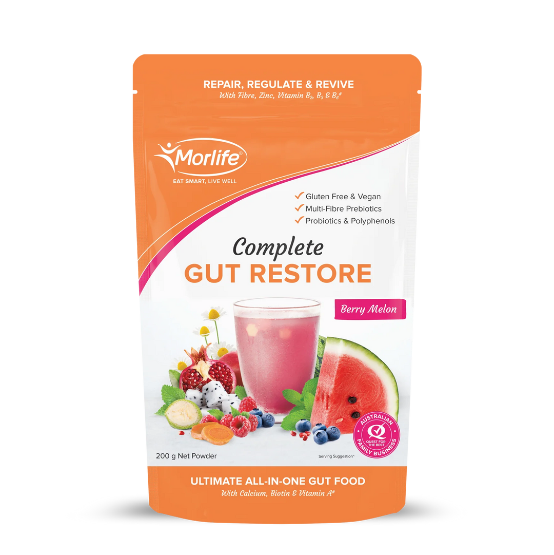 Morlife Complete Gut Restore Powder 200g (Berry Melon) - HealthyMe