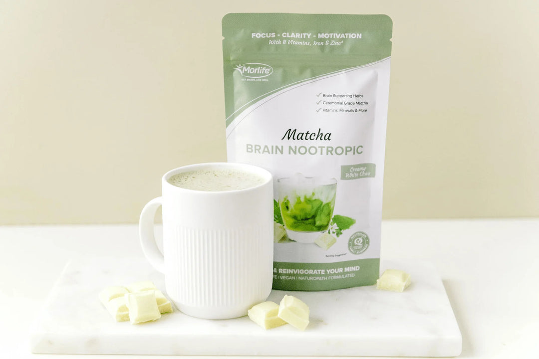 Morlife Matcha Brain Nootropic Powder (Creamy White Choc) 100g - HealthyMe