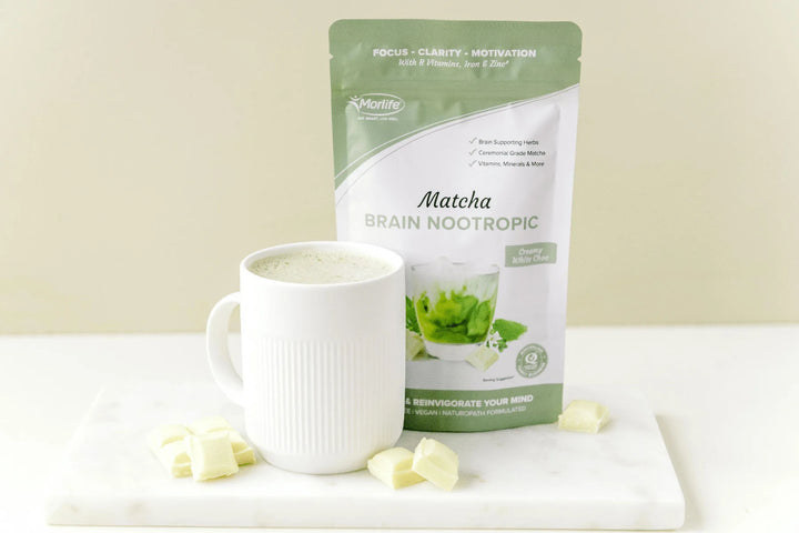 Morlife Matcha Brain Nootropic Powder (Creamy White Choc) 100g - HealthyMe
