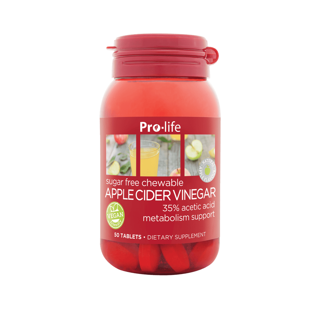 Pro-life Apple Cider Vinegar 50 Chewable Tablets (Sugar-Free) - HealthyMe