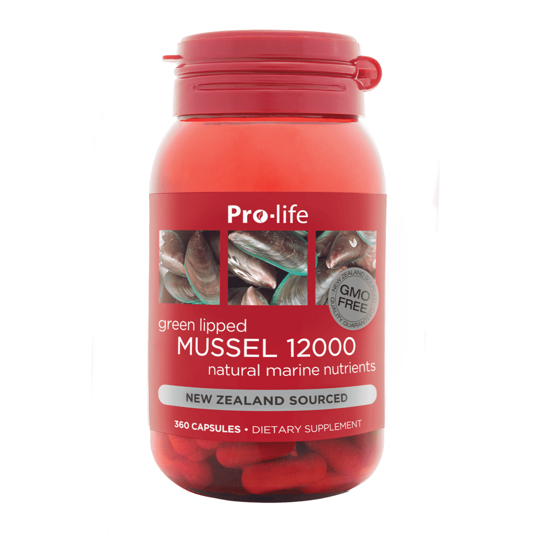 Pro-life Green Lipped Mussel 12000 360 Capsules - HealthyMe
