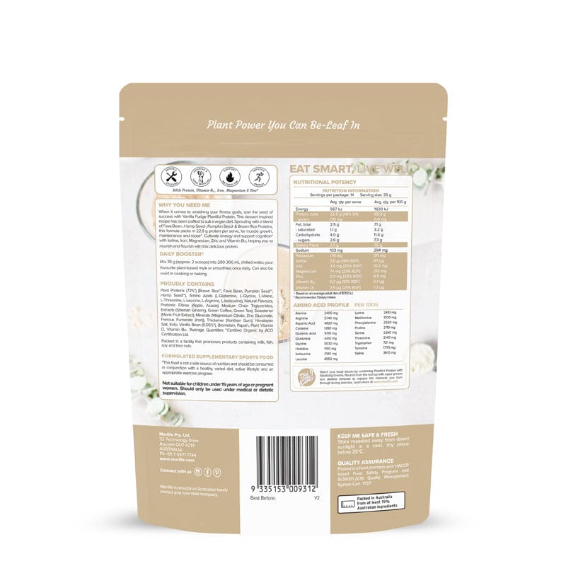 Plantiful Protein Vanilla Fudge - HealthyMe