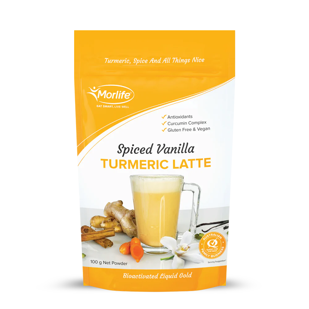 Morlife Spiced Vanilla Turmeric Latte Powder 100g - HealthyMe