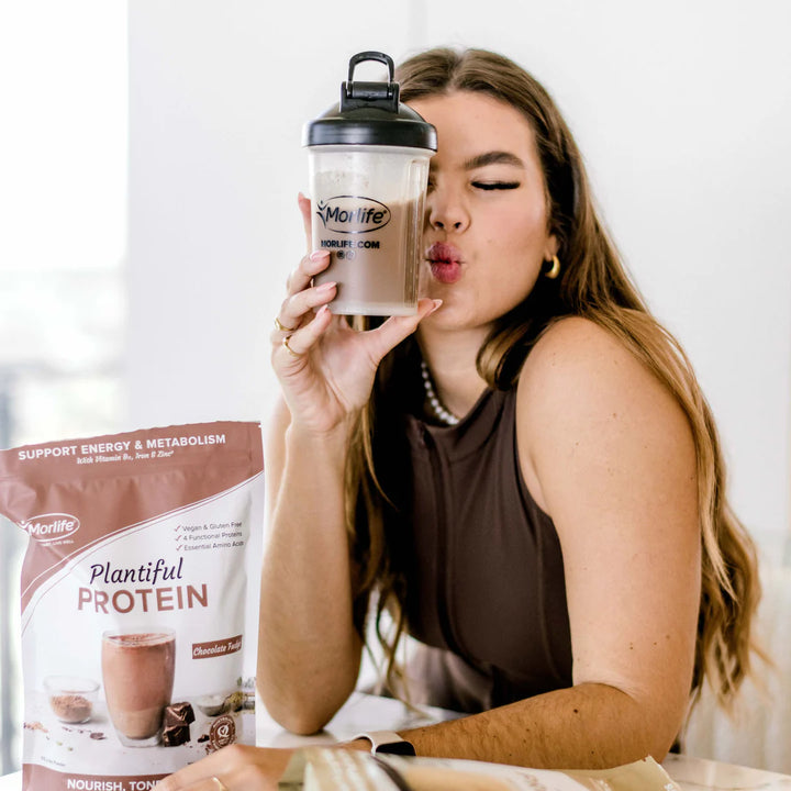 Morlife Plantiful Protein Powder 440g (Chocolate Fudge) - HealthyMe