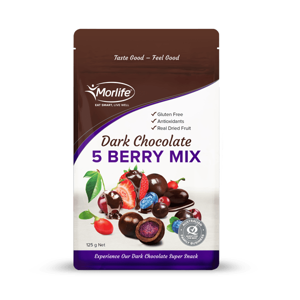 Morlife Dark Chocolate Coated Five Berry Mix - HealthyMe