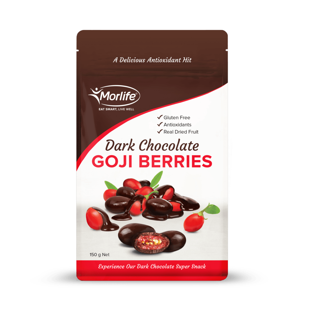 Morlife Dark Chocolate Coated Goji Berries - HealthyMe