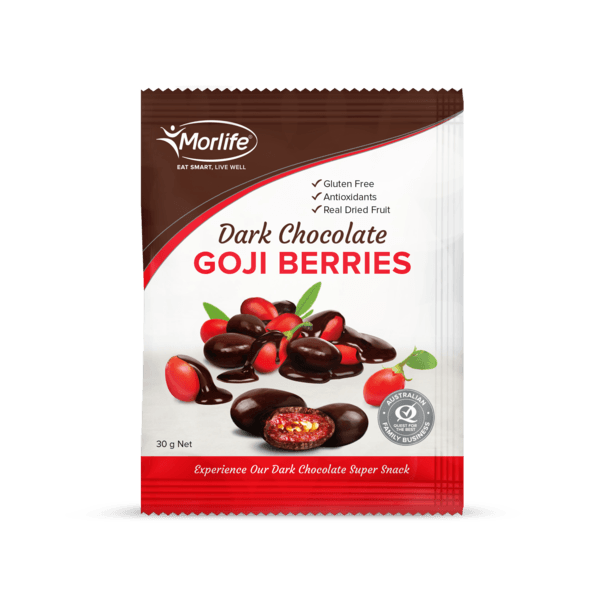 Morlife Dark Chocolate Coated Goji Berries - HealthyMe